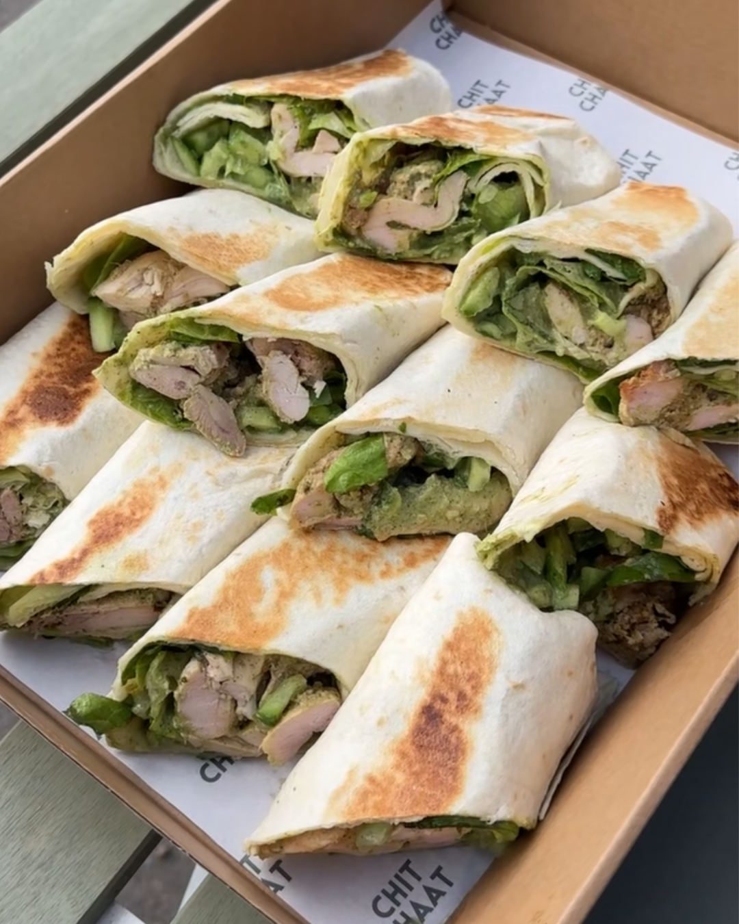 Malai chicken wraps